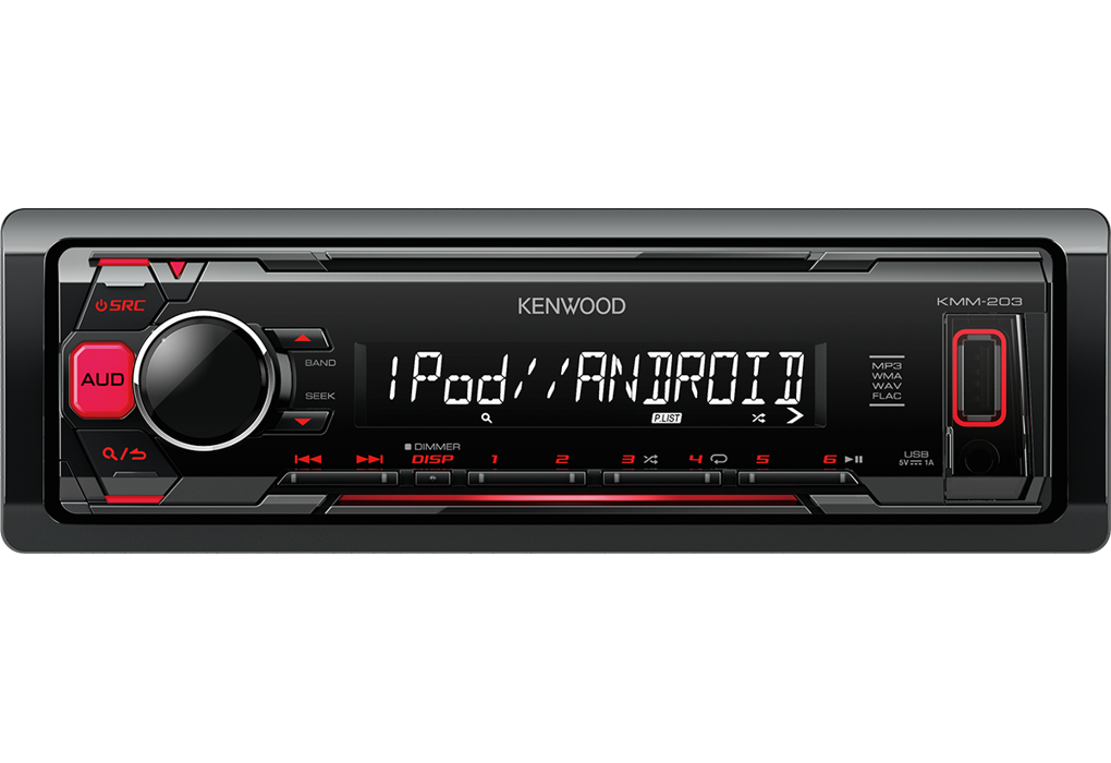 Radio MP3 Player cu intrari USB si AUX Kenwood KMM-203